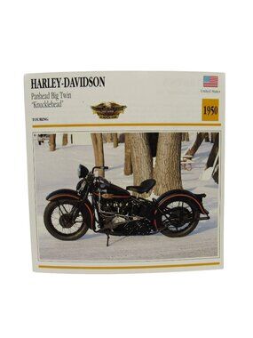 Harley-Davidson Panhead Big Twin Knucklehead 1950 United States Atlas Card